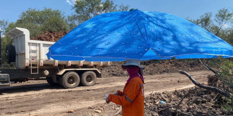 Con estrictos controles de seguridad y salud ocupacional, avanzan obras de la Transchaco