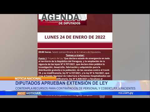 DIPUTADOS APRUEBAN EXTENSIÓN DE LEY
