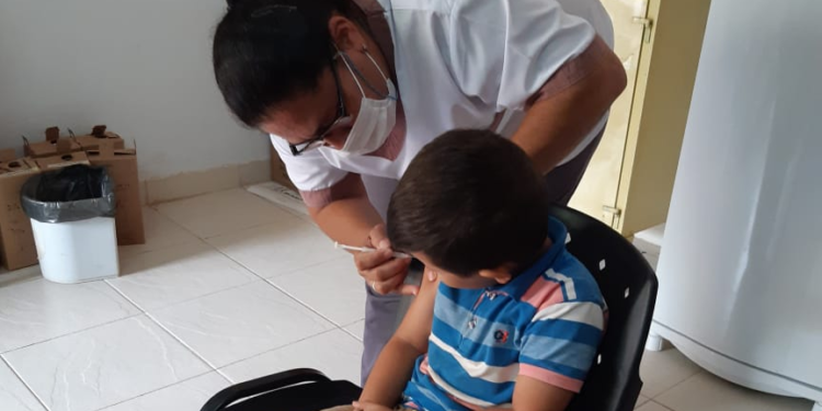 Arrancó vacunación de niños en Boquerón Arrancó vacunación de niños en Boquerón