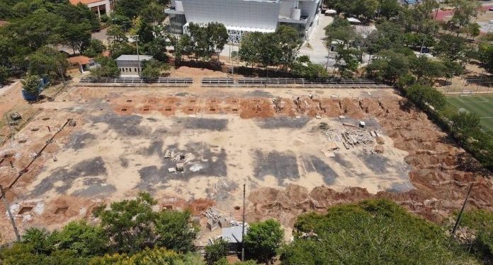 Avanza la construcción del Pabellón de Gimnasia en la sede de la SND