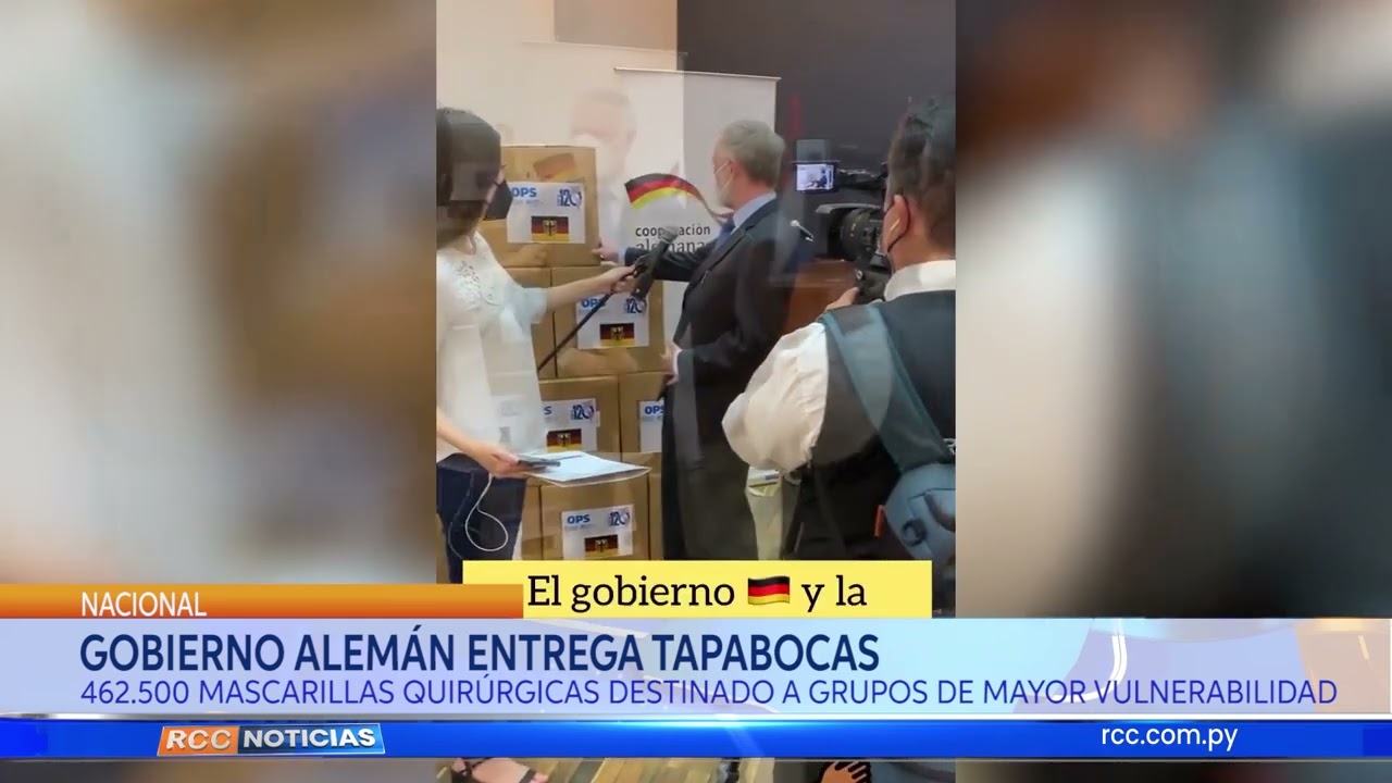 GOBIERNO ALEMÁN ENTREGA TAPABOCAS