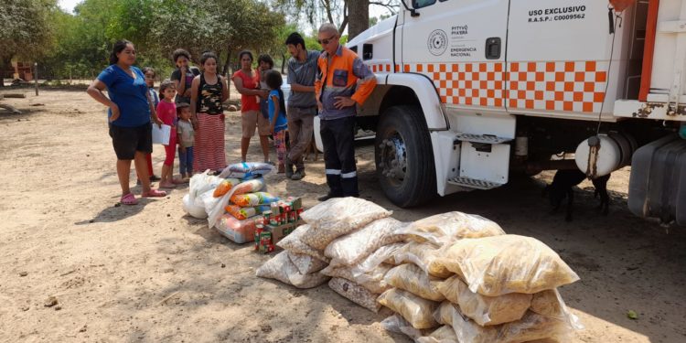 SEN brinda asistencia a comunidades ribereñas del Chaco ante desborde del río