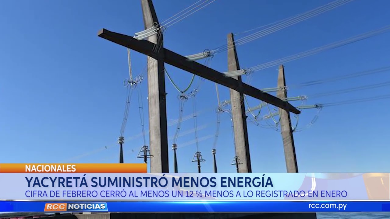YACYRETÁ SUMINISTRÓ MENOS ENERGÍA