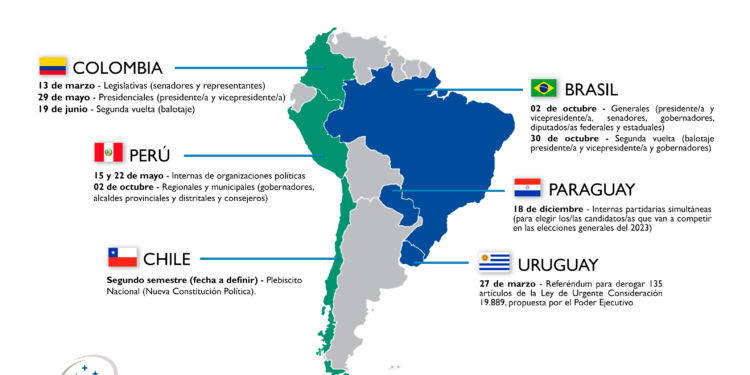 Año de comicios en América del Sur: Los ciudadanos elegirán a sus nuevos representantes