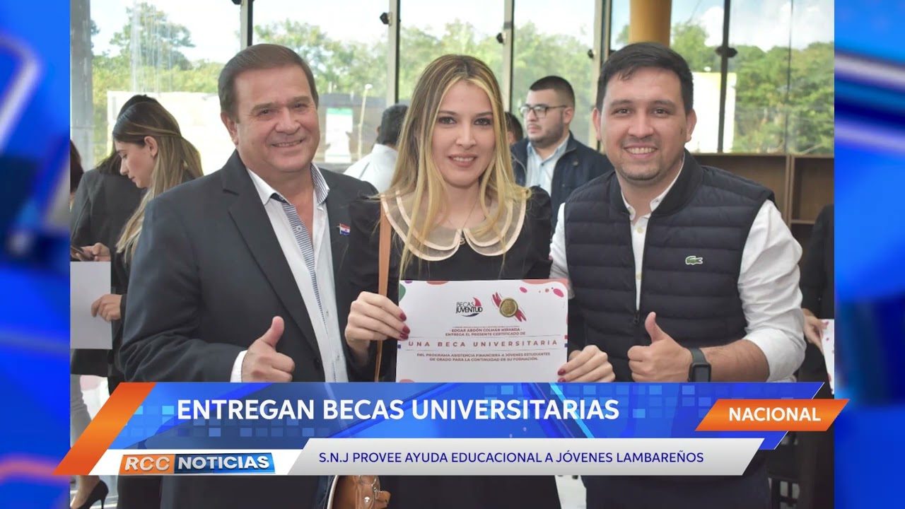 Secretaría de la Juventud entrega becas a jóvenes universitarios de Lambaré