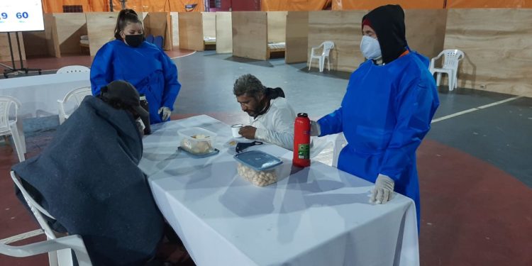 Durante toda la noche SEN dio refugio a personas en situación de calle
