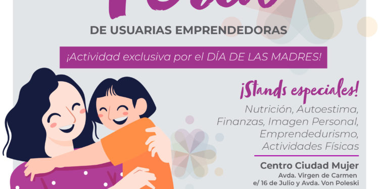 Gran feria de usuarias emprendedoras en homenaje a las madres en Ciudad Mujer