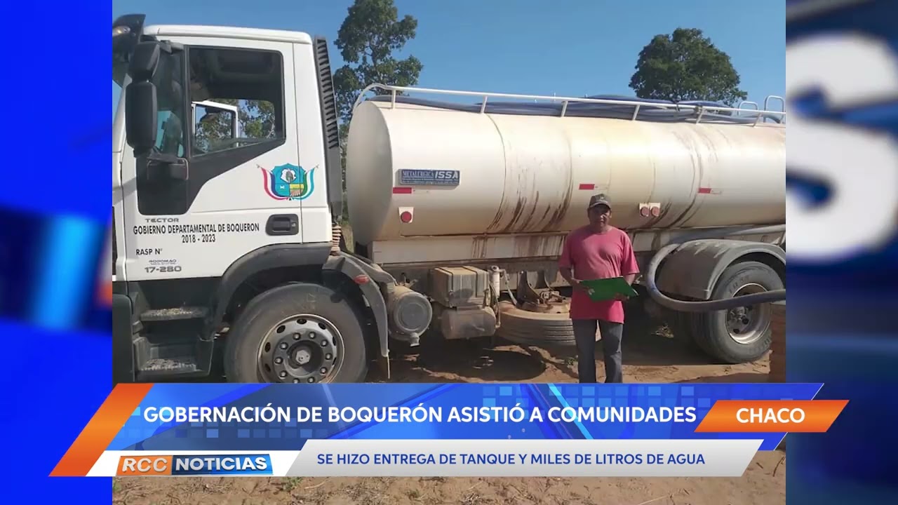 Gobernación de Boquerón asistió con distribución de agua a comisiones vecinales