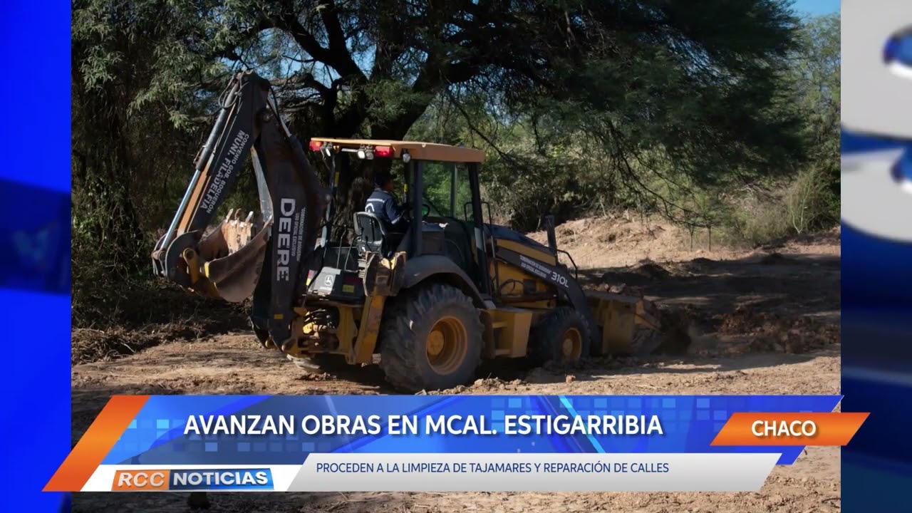 Avanzan los trabajos de limpieza de tajamares y reparación de calles en Mcal. Estigarribia.