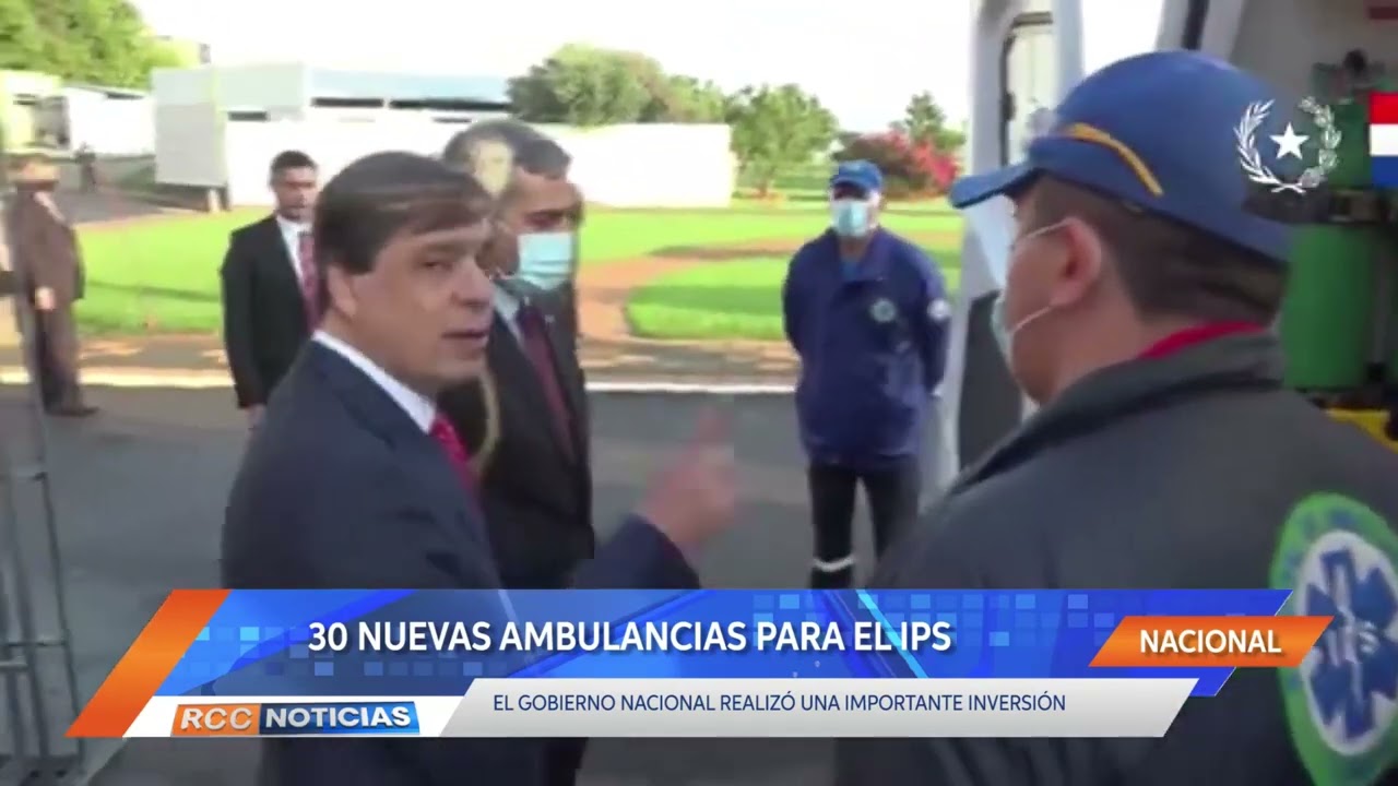 Gobierno provee 30 nuevas ambulancias al IPS.