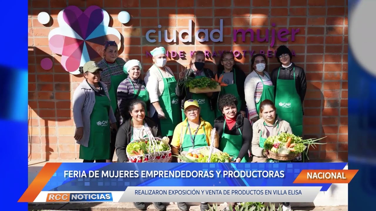 Mujeres emprendedoras realizan feria de exposición y venta la ciudad de Villa Elisa.