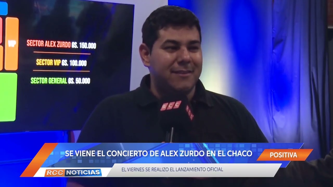 Lanzamiento del mega concierto de Alex Zurdo en el Chaco Central.