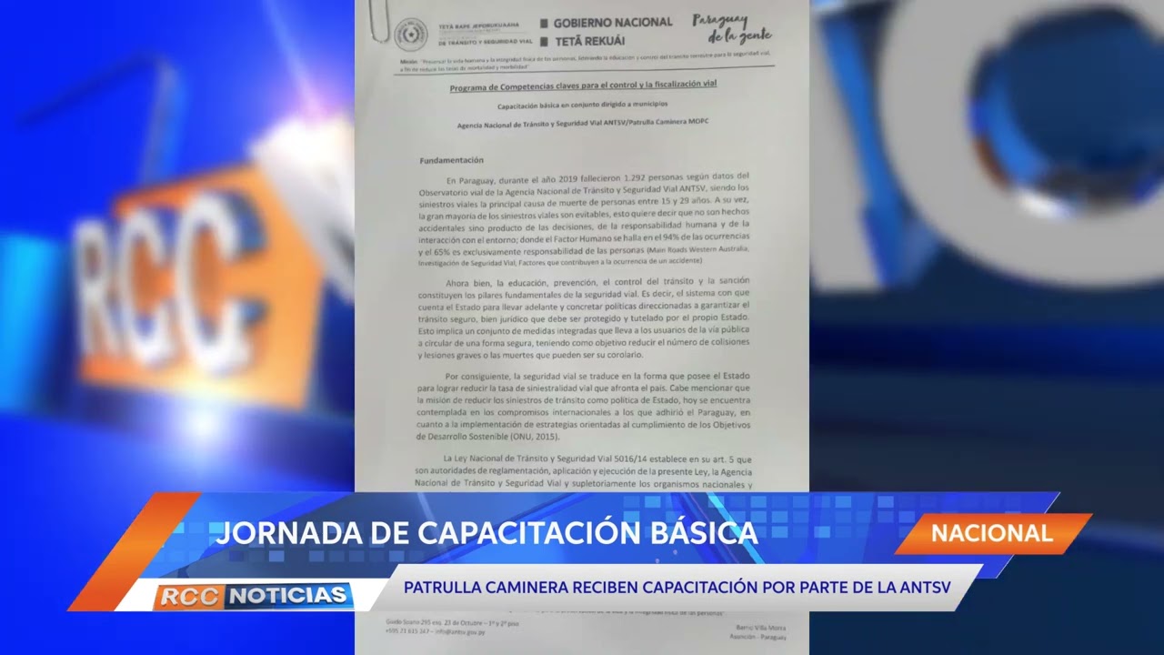 ANTSV y Patrulla Caminera dictan curso de capacitación a policías de tránsito.