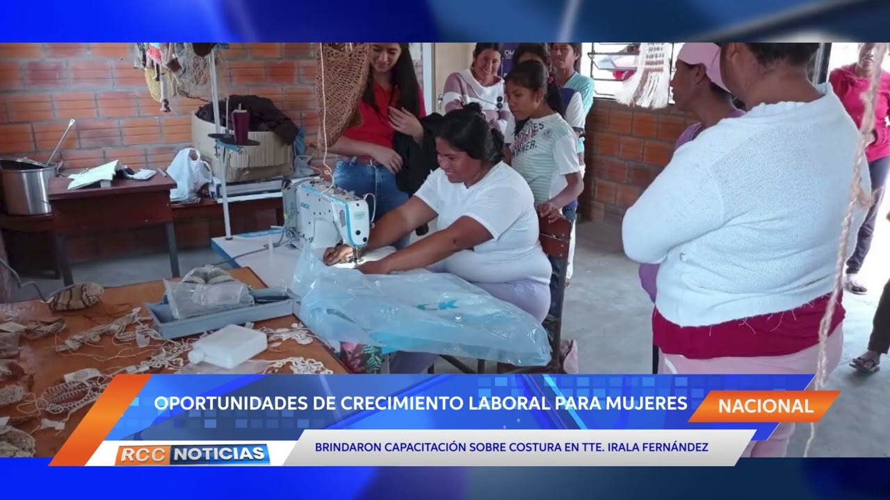 Capacitación en máquinas de coser a mujeres del distrito de Teniente 1° Manuel Irala Fernández.
