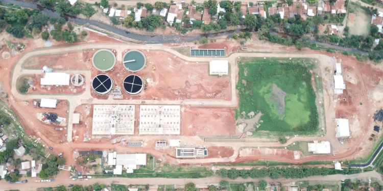 Avanza instalación de equipos electromecánicos para planta de tratamiento de aguas residuales de San Lorenzo