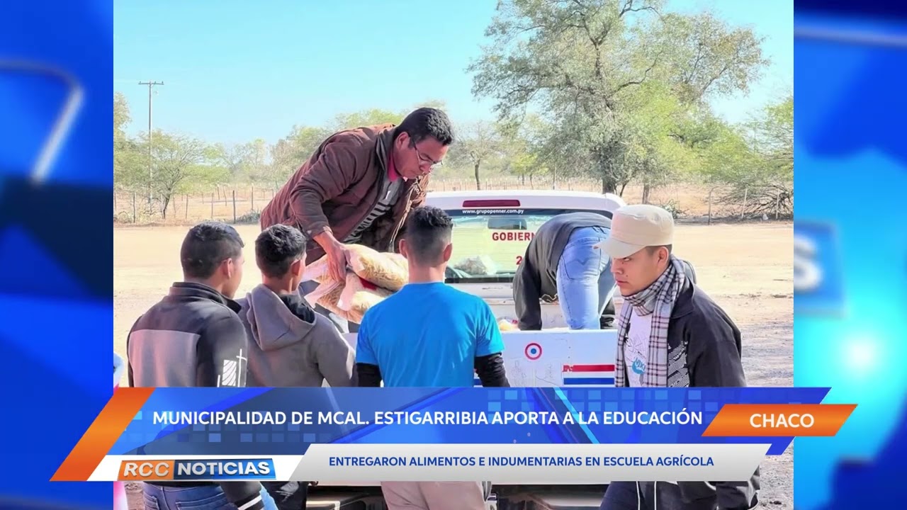Entregaron alimentos e indumentarias deportivas a la Escuela Agrícola de Mariscal Estigarribia.