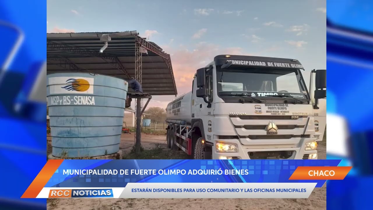 Municipalidad de Fuerte Olimpo realizó adquisición de bienes para uso comunitario.