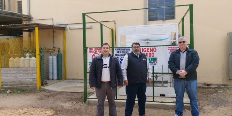 Salud Pública instala tanque para 2.000 litros de oxígeno en el Hospital de Alberdi