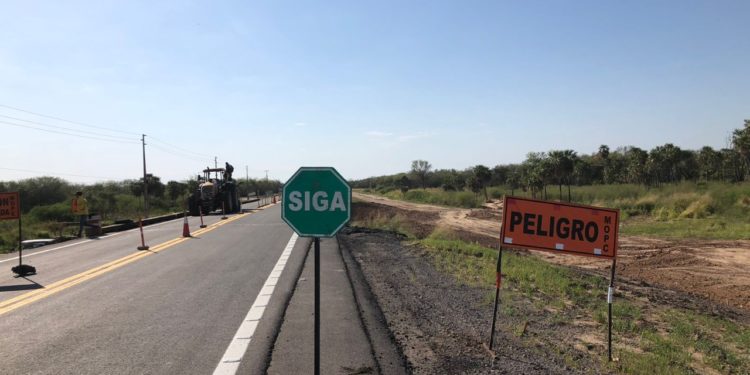 Iniciaron colocación de barandas en un sector del tramo Pozo Colorado – Concepción