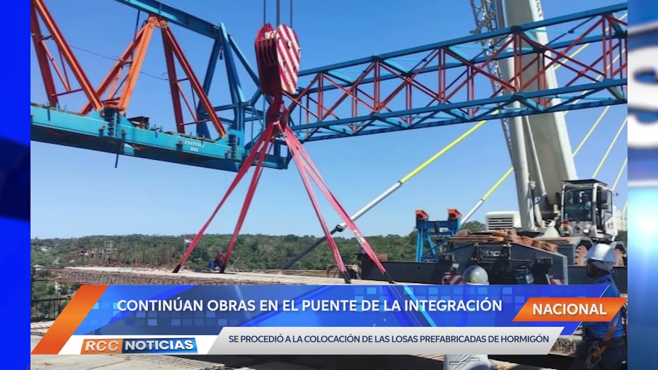 Calzada del Puente de la Integración ya cuenta con el total de losetas de hormigón previstas.