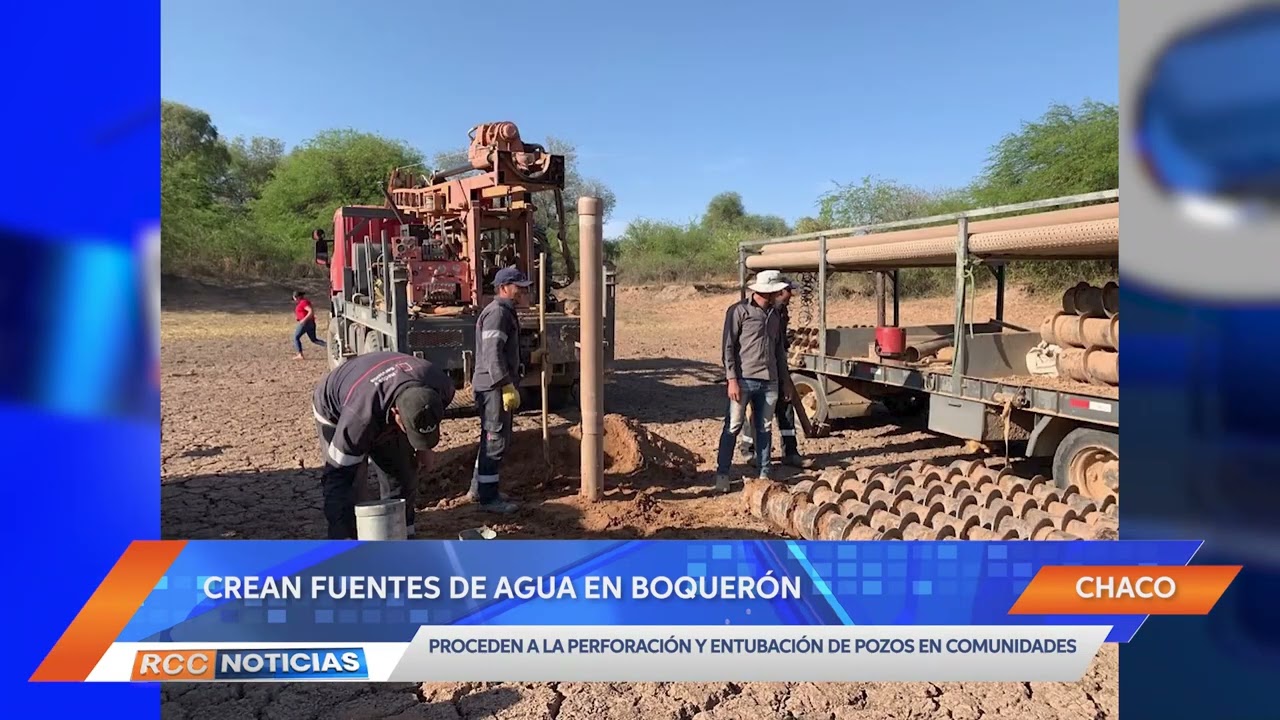 Ante la gran sequía, trabajan en la formación de más fuentes de agua en Boquerón.