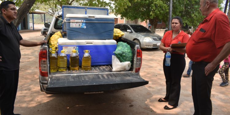 Municipalidad de Loma Plata realizó entrega de productos para almuerzo escolar a instituciones educativas de Yalve Sanga