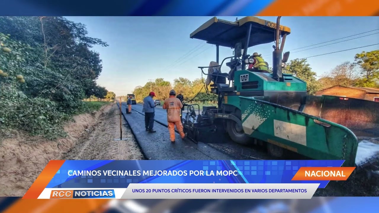 El MOPC mejoró más de 20 tramos de caminos vecinales