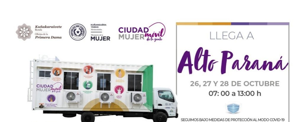 Distritos del Alto Paraná recibirán servicios brindado por Ciudad Mujer Móvil