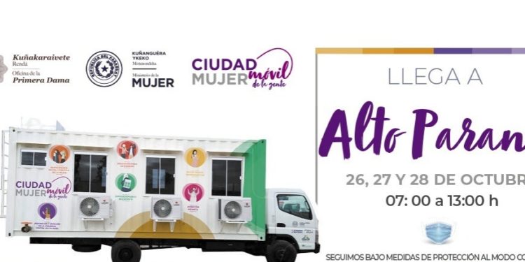Distritos del Alto Paraná recibirán servicios brindado por Ciudad Mujer Móvil