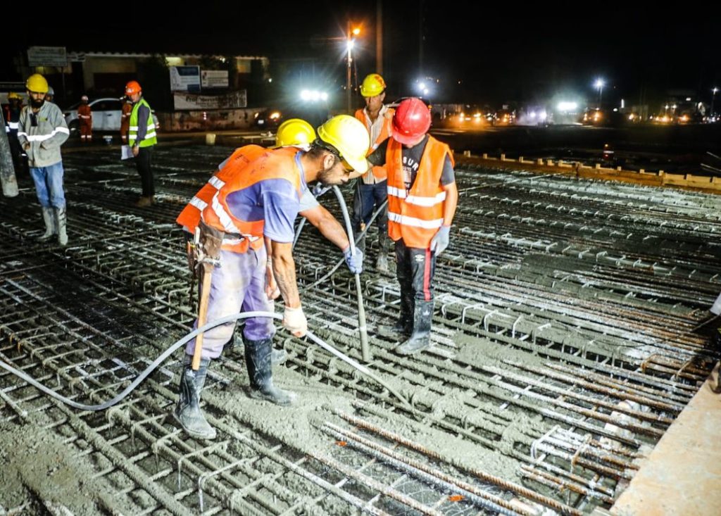 Tres Bocas: inició la carga de losa del túnel principal Tres Bocas: inició la carga de losa del túnel principal