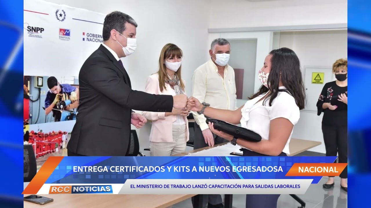 Ministerio de Trabajo entregó certificados y kits a egresados de cursos de capacitación