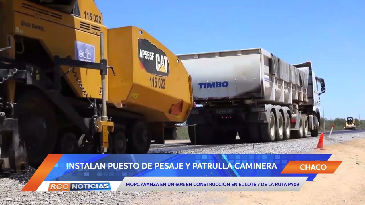 MOPC avanza con la construcción del puesto de control en el lote 7 de la Ruta PY09 Transchaco