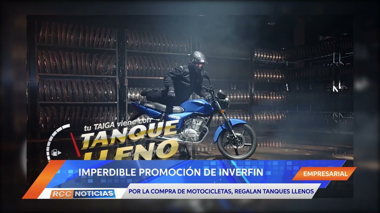 Inverfin regala tanques llenos con la compra de motocicletas