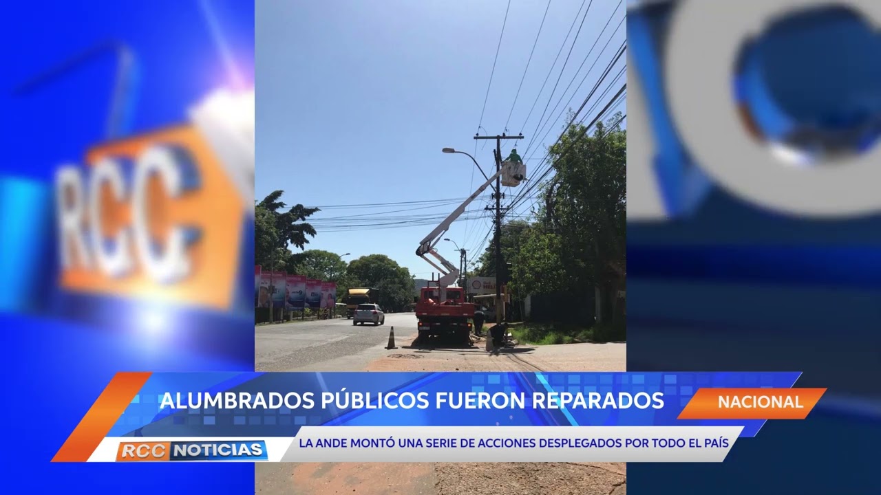 Artefactos de alumbrado público fueron reparados por la ANDE.