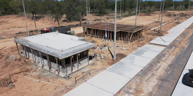 MOPC avanza con la construcción del puesto de control de pesaje y Patrulla Caminera, en el lote 7 de la ruta Transchaco MOPC avanza con la construcción del puesto de control de pesaje y Patrulla Caminera, en el lote 7 de la ruta Transchaco
