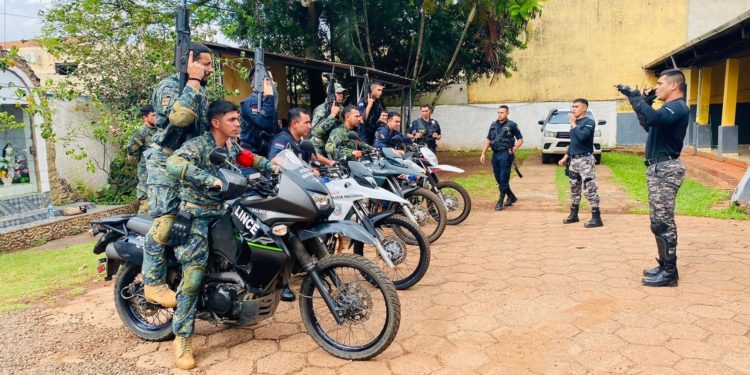 Grupo Lince brinda capacitación táctica motorizada en Amambay