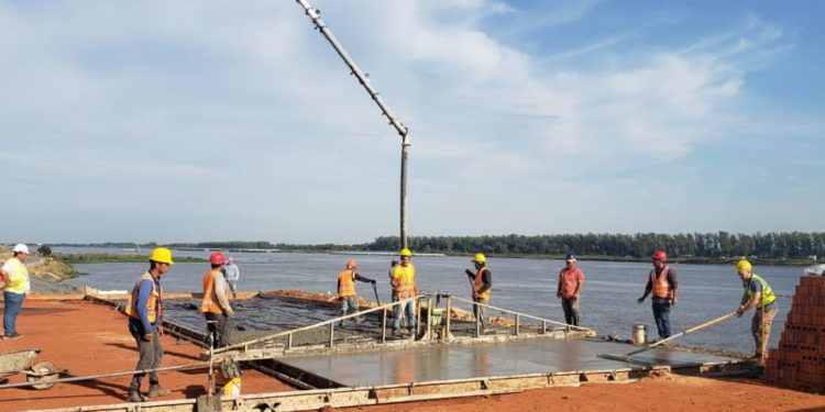 Avance de obras en el Parque Lineal II de Asunción
