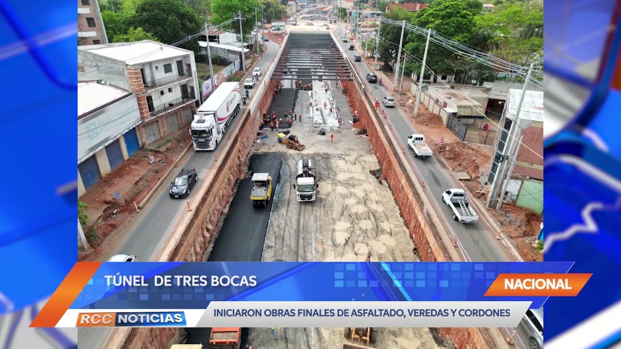 Inician obras de asfaltado del Túnel Tres Bocas.