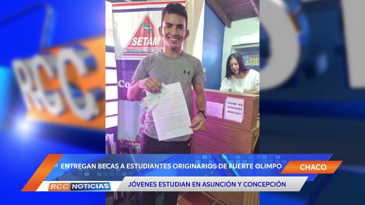Entrega de “Becas Juventud” a estudiantes de Fuerte Olimpo