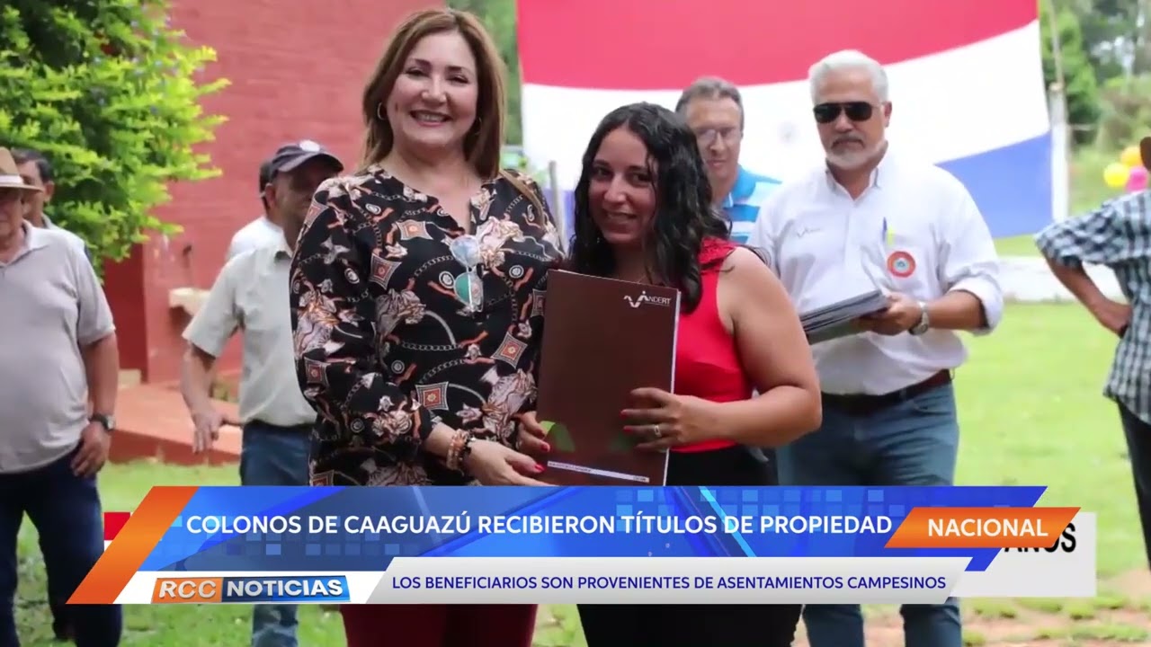 Indert entregó títulos de propiedad a colonos de Repatriación, Caaguazú.