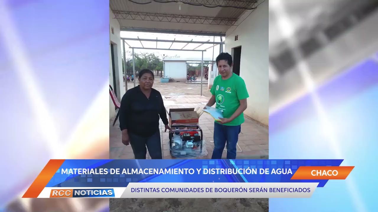 Entregan de materiales para la provisión y el almacenamiento de agua potable en Boquerón