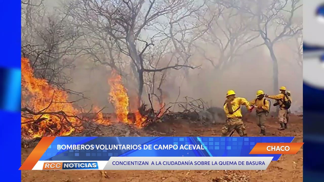 Bomberos Voluntarios de Campo Aceval concientizan a la ciudadanía sobre la quema de basura