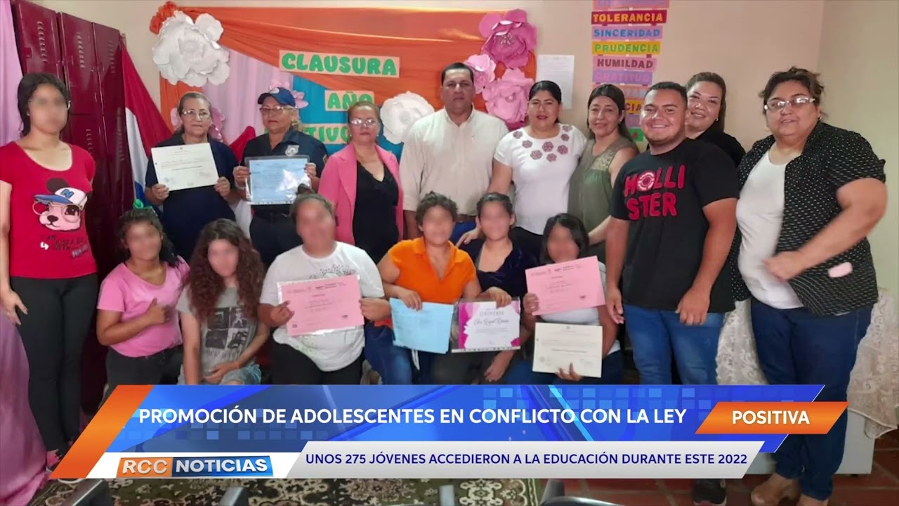 Unos 275 adolescentes en conflicto accedieron a la educación durante este 2022