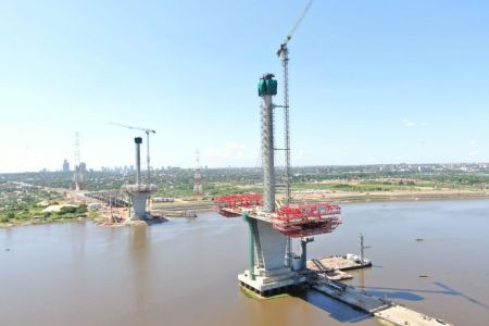 Puente Héroes del Chaco alcanza 75% de avance Puente Héroes del Chaco alcanza 75% de avance