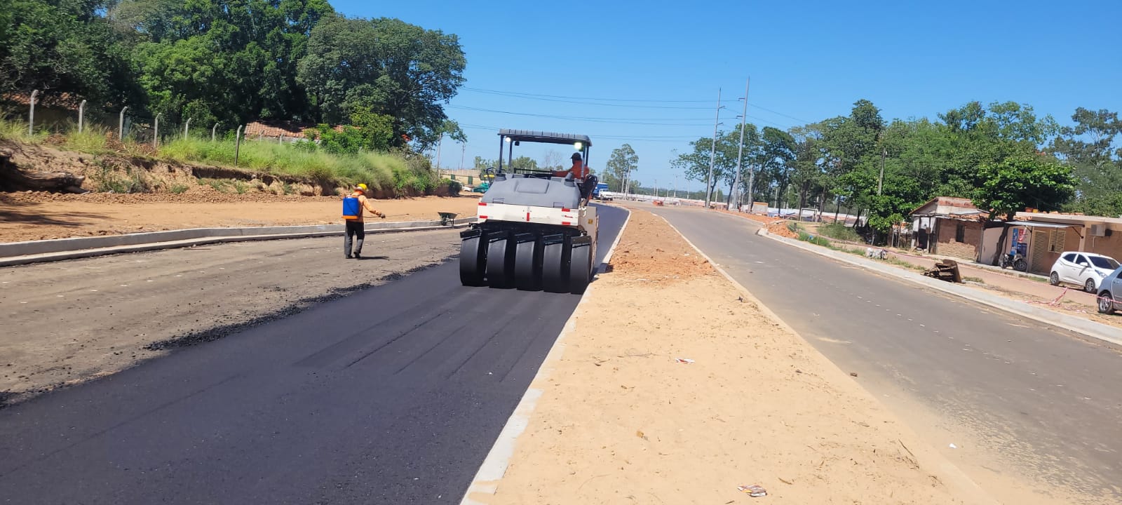 Iniciaron las obras de pavimentación de la Costanera Sur