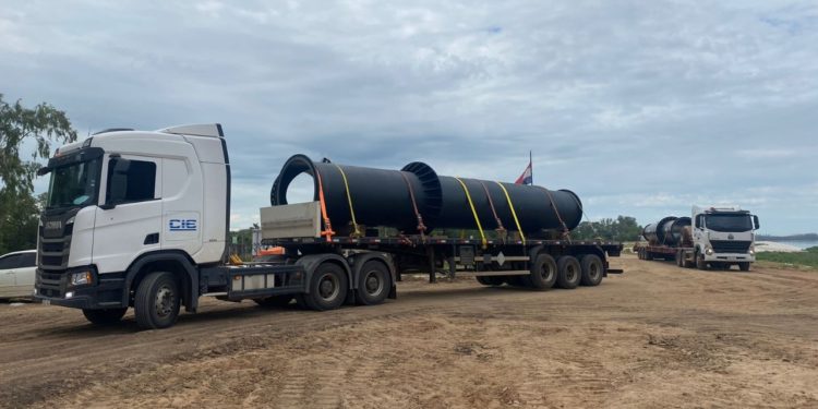 Tubos de impulsión para estación de bombeo de la Defensa Costera de Pilar Tubos de impulsión para estación de bombeo de la Defensa Costera de Pilar