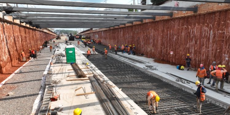 Inician obras de asfaltado del Túnel Tres Bocas