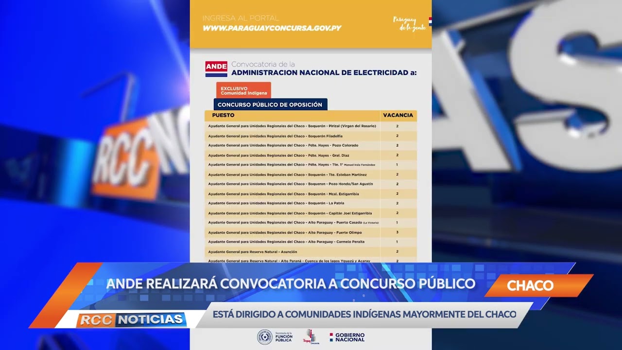ANDE realizará convocatoria a concurso público destinado a comunidades indígenas del Chaco