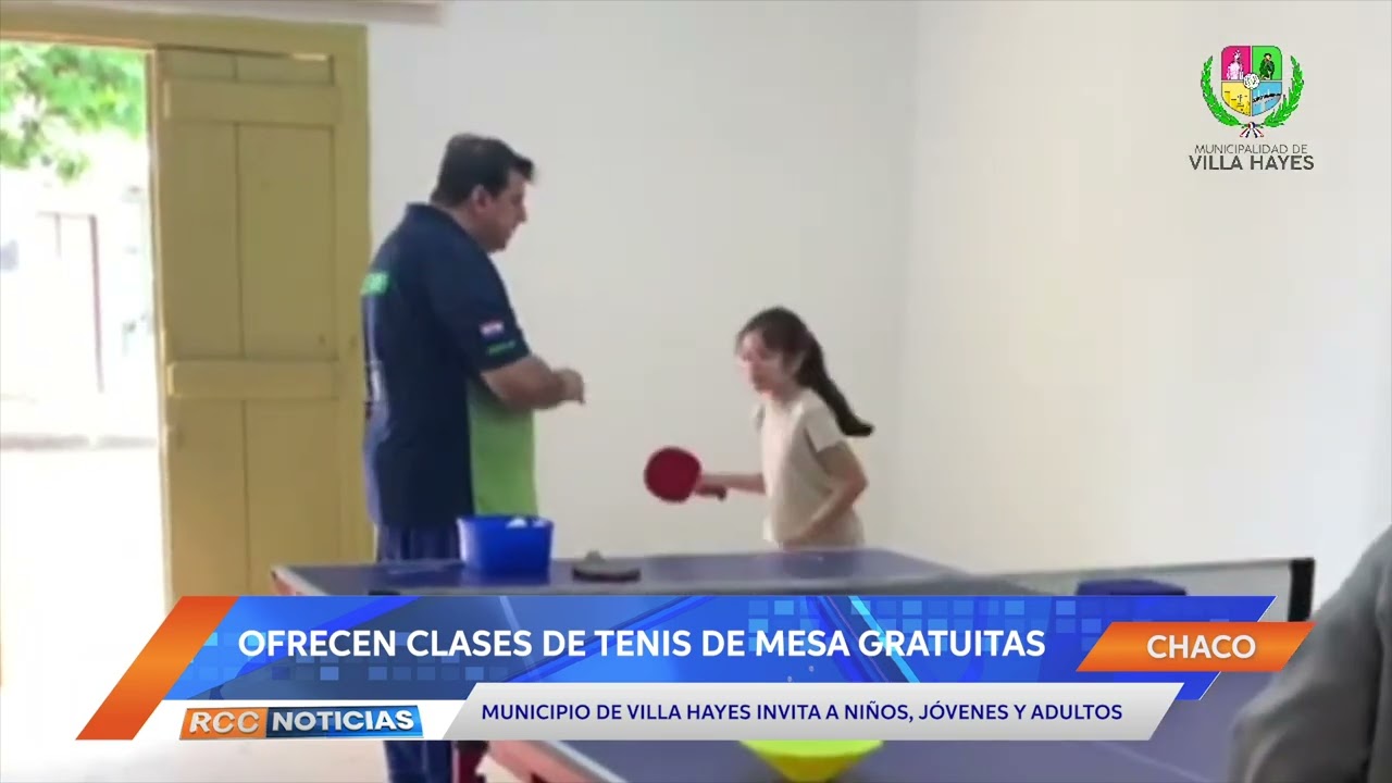 Municipalidad de Villa Hayes brinda clases de tenis de mesa gratuitos