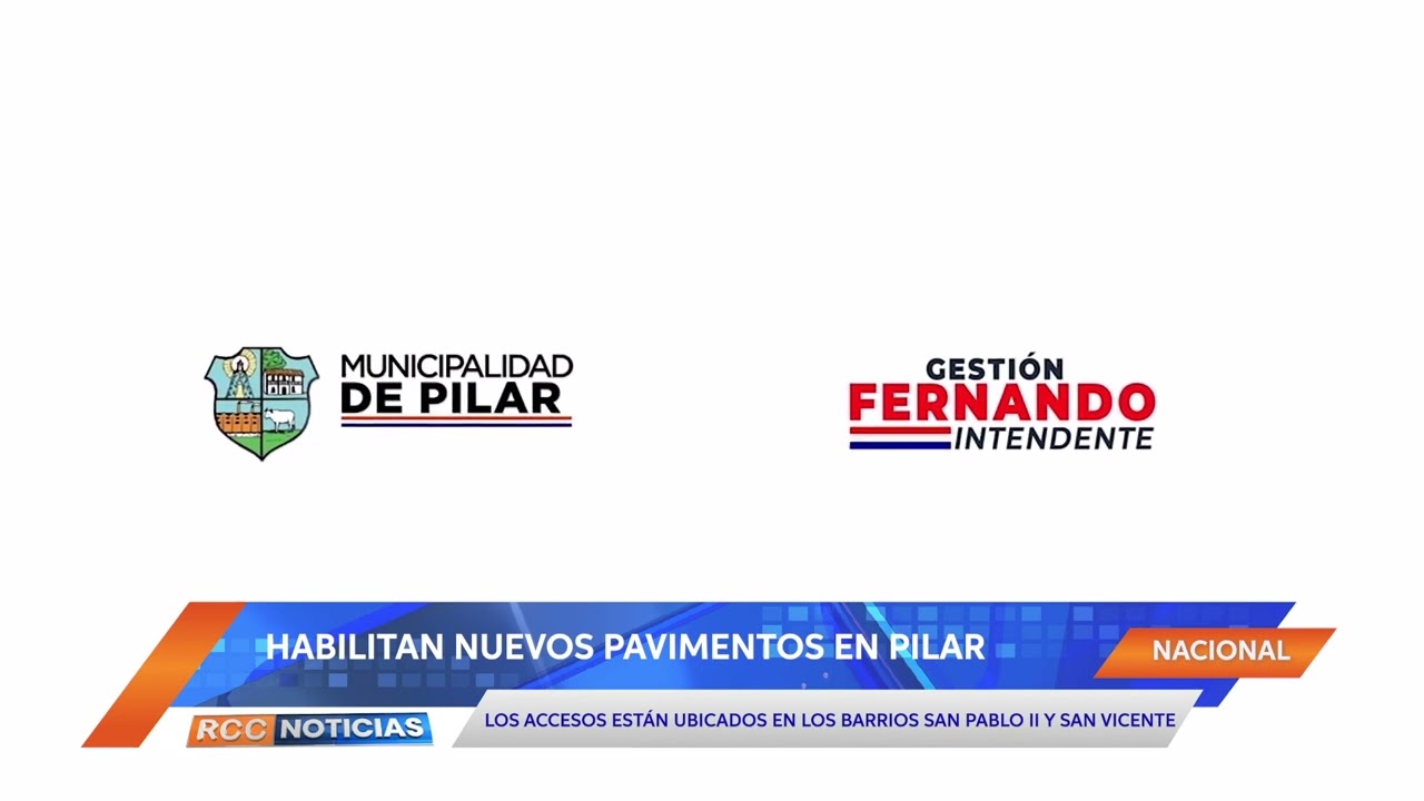 Municipalidad de Pilar habilita nuevos accesos pavimentados a los Barrios San Pablo II y San Vicente